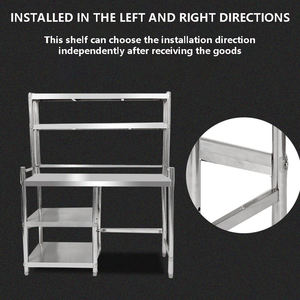 A tre strati tipo in piedi in acciaio inox serbatoio del <span class=keywords><strong>Gas</strong></span> <span class=keywords><strong>Rack</strong></span> da cucina per la stufa a <span class=keywords><strong>Gas</strong></span> incorporato e panca facile installazione - Product Image 5