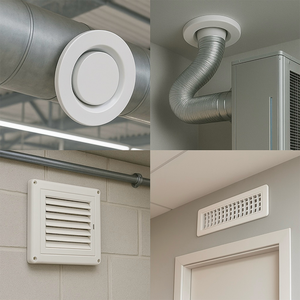 Thiết kế Hiện Đại Trắng ABS Vòng khuếch tán 250mm 300mm Trần Cửa thoát khí Vent điều hòa không khí loại đăng ký & lưới tản nhiệt - Product Image 3