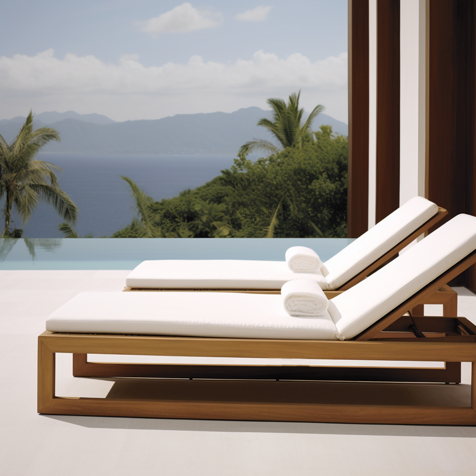 Modern Outdoor Furniture Sets Waterproof  Chaise Lounge Teak Outdoor Lounge Patio Outdoor Sofa