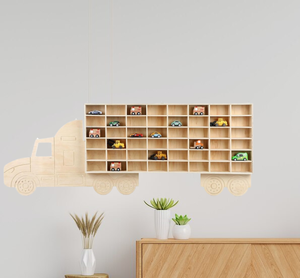 Mô Hình Quái Vật Xe Tải Hiển Thị Gỗ Đồ Chơi Xe Hơi Hiển Thị Giá Xe Ô Tô Tổ Chức Đơn Lập Treo Tường Đồ Chơi Xe Hơi Lưu Trữ Tủ - Product Image 5