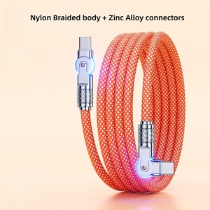 Doppio 180 di Alta Qualità °   Cavo di ricarica USB-<span class=keywords><strong>C</strong></span> a Type-<span class=keywords><strong>C</strong></span> PD 60W rotante, intrecciato, per trasferimento dati e ricarica rapida per iPhone 17 - Product Image 2