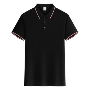 Polo Shirt Short Sleeve Solid Color Polyester Poplin Daily Wear Uniform - Product Image 4