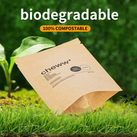 Sacs compostables en gros pour l'impression, sachets autoportants en papier kraft biodégradable, résistants à l'humidité, écologiques, pour l'emballage de nouilles