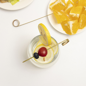 Sinh Thái Thân Thiện Với Tre Vòng Lặp Xiên Công Cụ Phân Hủy Sinh Học Thực Phẩm Chọn Cho Nhà Hàng Và Phục Vụ Sử Dụng - Product Image 5