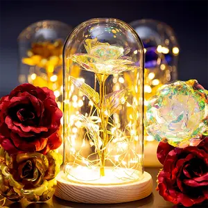 galaxy glass rose forever eternal crystal flower valentinstag galaxy rose künstliche ewige rose mit licht
