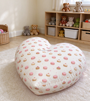 Coussin de sol moelleux en forme de cœur, pouf de canapé paresseux