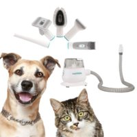 Nouveaux produits 50W chien chat coupe-ongles Kit de toilettage pour animaux de compagnie tondeuse à air nettoyant électrique rasoir à cheveux Kit d'aspirateur de toilettage pour animaux de compagnie