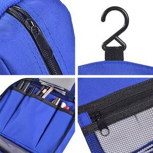 High Quality Custom <b>Waterproof</b> Oxford Toiletry Travel <b>Bag</b> Hanging Organizer Toiletry Makeup Travel <b>Bag</b> with Hanger - Product Image 6