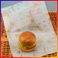Papier d'emballage alimentaire pour sandwich alimentaire Papier sulfurisé PE personnalisé Impression offset imperméable vierge CMJN