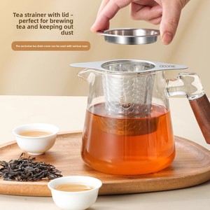 Infuseur à thé en acier inoxydable 316 à mailles extra fines avec poignées et couvercle pour thé en vrac et café – <span class=keywords><strong>Filtre</strong></span> à infuser - Product Image 3