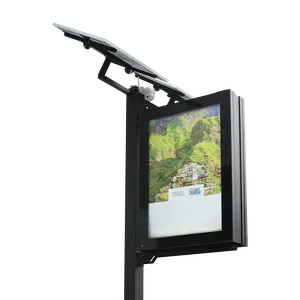 2023 neue diy led-lichtbox solarbetriebene doppelseitige scroll-lightbox