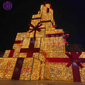 Luces LED Decorativas Navideñas 3D para Exteriores, Diseño de Caja de Regalo, IP65, Decoración para Parques, Jardines y Plazas - Product Image 3