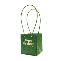 INUNION nouveau Design joyeux noël imprimé étanche bouquets de fleurs boîtes d'emballage joyeuses vacances carton fleuriste cadeaux sacs