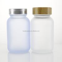 Flacons en verre dépoli 100 ml 100 cc pour capsules, vitamines et médicaments, flacon pharmaceutique 10 cl avec bouchon