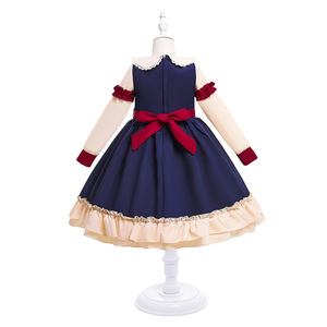 Robe de princesse japonaise Kawaii Lita Cosplay à manches longues et <span class=keywords><strong>jupe</strong></span> plissée avec nœud - Product Image 5