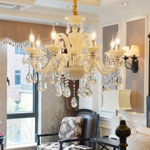 Nouvel escalier européen décoration de mariage bougie en cristal lustre led de luxe en stock - Product Image 2