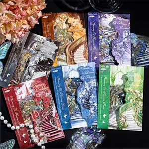 10 autocollants par paquet autocollants escalier vers <span class=keywords><strong>le</strong></span> <span class=keywords><strong>ciel</strong></span> série château escaliers manuel matériel autocollants décoratifs - Product Image 3