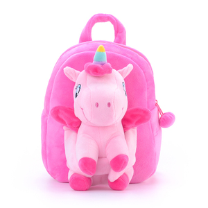 Dibujos animados OEM <span class=keywords><strong>Unicornio</strong></span> Animal relleno Felpa Mochilas escolares <span class=keywords><strong>Bolso</strong></span> de hombro - Product Image 4