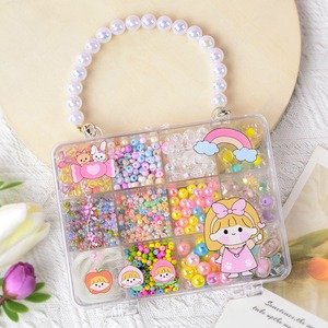 ชุดทำสร้อยข้อมือลูกปัด DIY ดีไซน์ใหม่ สนุกสนาน ของเล่นเสริมพัฒนาการสำหรับเด็กผู้หญิงอายุ 5-7 ปี วัสดุพลาสติก ไอเดียของขวัญสุดเพอร์เฟกต์ - Product Image 5