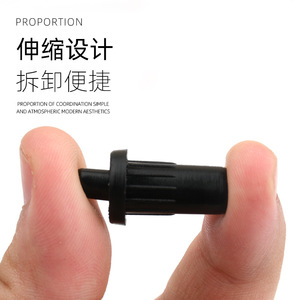 Bisagra para Muebles con Resorte, Pasador de Partición, Núcleo de Hierro Plástico, Negro, Duradero, Montaje Empotrado, Eje Central - Product Image 3