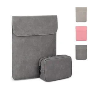 Matte Magnetic PU Leather Laptop Sleeve For Macbook Air Pro 11 13 15 inch Laptop Bag Notebook Case