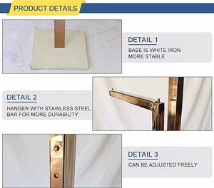 Wholesale Retail <strong>Clothing</strong> Store <strong>Heavy</strong> <strong>Duty</strong> Standing Double Rod <strong>Clothing</strong> Display Rack <strong>Clothing</strong> <strong>Rail</strong> Hanging - Product Image 6