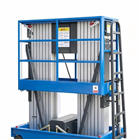 Flugzeughangar-Deckenwerkstatt Aluminiumlegierung Hebebühne 4m 150kg Personenlift Vertikaler Mastlift
