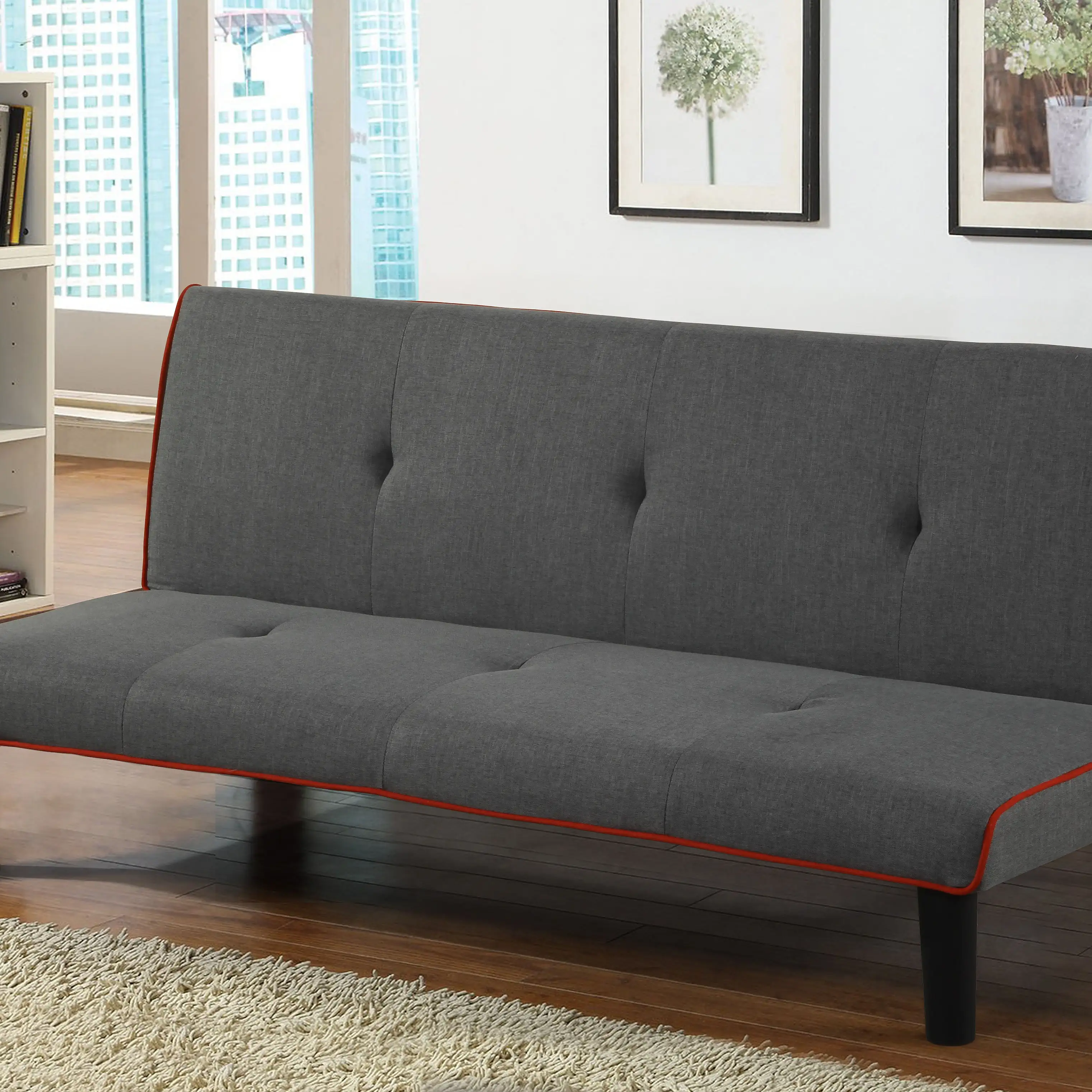 سرير أريكة قابل للطي بأسعار مخفضة مع ركن للتخزين مجموعة أثاث نوم أريكة سرير