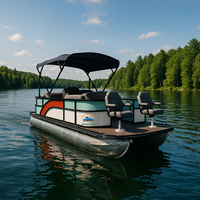 2025 pour Kinocean personnalisé 90HP électrique hors-bord en aluminium ponton bateau de pêche pour 6 personnes pour les loisirs de divertissement sportif