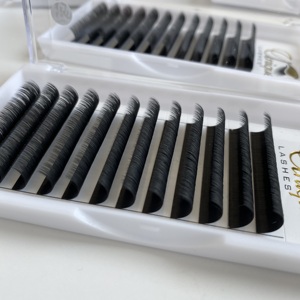 Extensions de <span class=keywords><strong>cils</strong></span> volume facile à faire éventail, faits à la main, courbures LB LC LD M L C D CC DD, 0.03 0.05 0.07mm, <span class=keywords><strong>Cils</strong></span> Camellia - Product Image 4