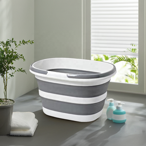 Cesto per Bucato Pieghevole <span class=keywords><strong>Salvaspazio</strong></span> da 16L, Ecologico, con Manici per Uso Domestico - Product Image 3