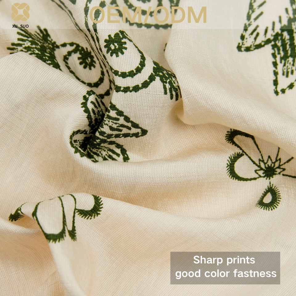 Best Seller Woven Printed Fabric 75%Rayon 25%Nylon Soft Handfeel ...