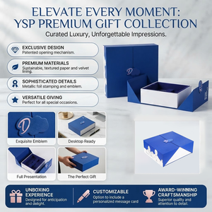 Boîte cadeau cosmétique de luxe bleu royal personnalisée, étui rigide à double porte magnétique avec insert en velours pour parfum - Product Image 1