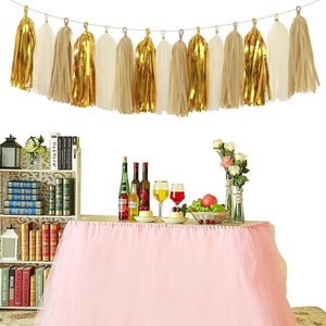 Confezione da 5 Pezzi, Marca Unicorn, Modello QB307, Materiale PET Lucido, Ghirlanda con Nappe, Striscione per Matrimoni e Feste di Compleanno, Arco di Palloncini, <span class=keywords><strong>Sfondo</strong></span> Fai-da-Te - Product Image 1