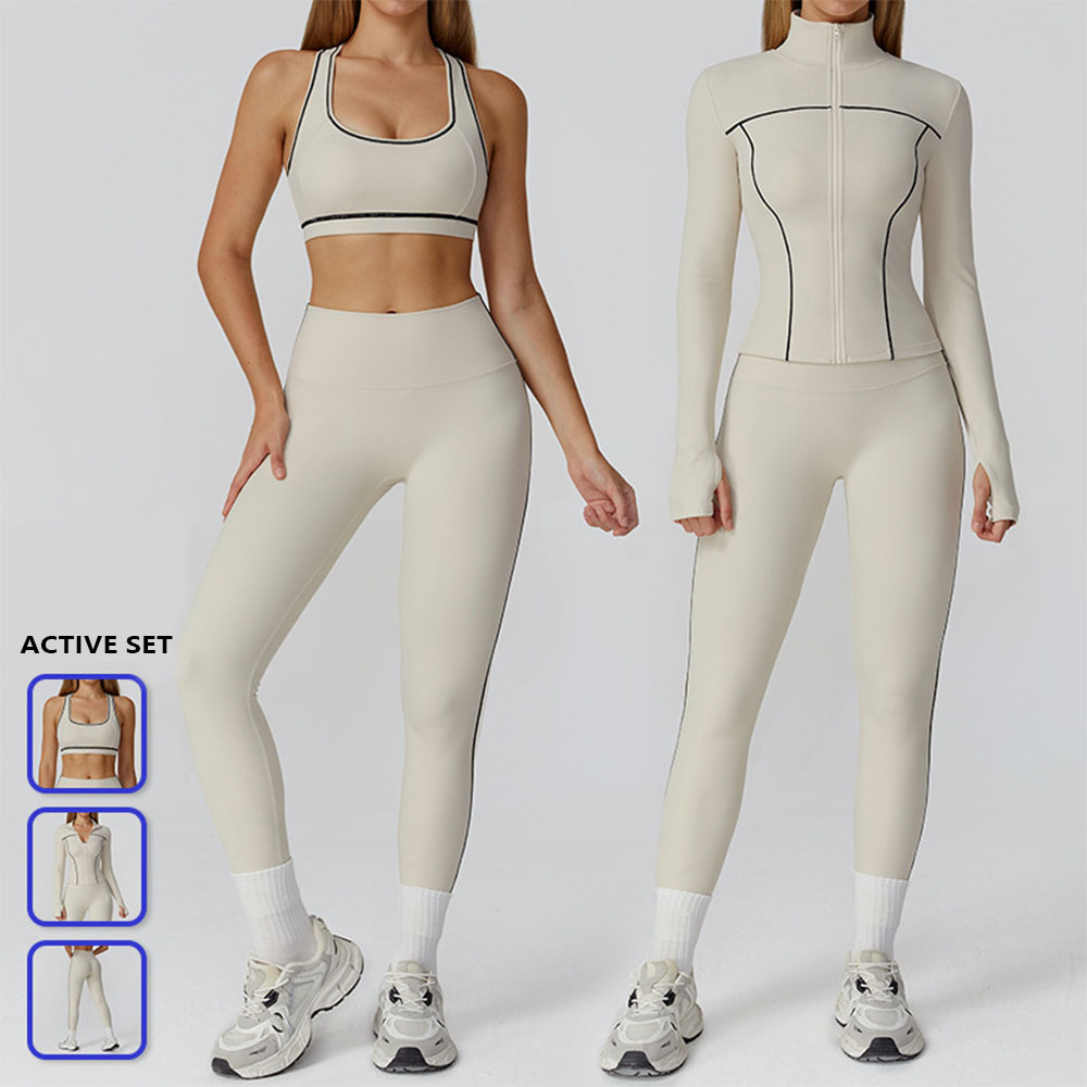 3pcs Pants Fitness Yoga Wear Pilates Yoga Sets Fitness Women Outfit High Quality Sport Bra Leggings Set