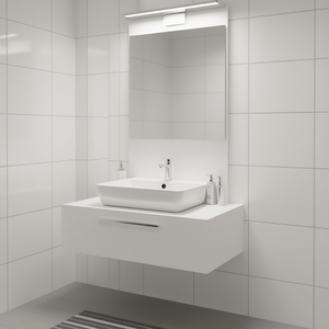 Mueble de Baño Flotante Elgin Blanco con Espejo Incluido, Diseño Moderno Rectangular, Acabado Pintado en MDF - Product Image 2