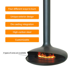 PANSEE 600mm moderno interior colgante bioetanol chimenea simulación madera quemar <span class=keywords><strong>fuego</strong></span> suspendido para Villa o apartamento - Product Image 5