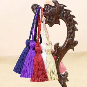 vertical ice silk antique bookmark 10 cm polyester tassel hanging mini pendant tieback tassels cotton tassel for bookmark