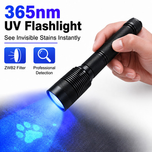 Linterna UV LED Viosys C8.2 Seoul de Versión Larga, 365nm 5W, de Aluminio Industrial, con Batería 26650, para Caza Nocturna y Curado UV - Product Image 1