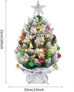 2025 Christmas Mini PE PVC Indoor Christmas <b>Tree</b> Decorations LED Hinged Ornaments for Home Decor Desktop Christmas <b>Tree</b> - Product Image 3