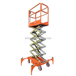 300kg 500kg pequeña plataforma de trabajo aéreo 3 4 5 6 7 Metros tipo tijera eléctrica Mini Manlift elevador de un solo hombre elevador de pedidos de batería - Product Image 1