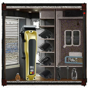 Ensemble de coiffeur <span class=keywords><strong>professionnel</strong></span> pour hommes tondeuses à cheveux rechargeables USB sans fil à usage domestique tondeuses en langue de fonctionnement française - Product Image 2