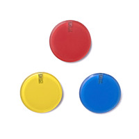 Badges ronds LED givrés personnalisés, décorations de fête clignotantes avec fonction épingle