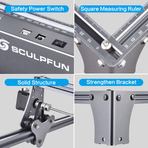 <span class=keywords><strong>SCULPFUN</strong></span> <span class=keywords><strong>S6</strong></span> PRO DIODE Grabador láser Cortador Máquina de corte de tallado de escritorio CNC DIY Máquinas de grabado láser 3D para madera - Product Image 3