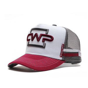 أغطية الرأس مصنع تصنيع المعدات الأصلية اثنين من لهجة شعار 3D التطريز شبكة الظهر سائق الشاحنة قبعة قبعة مع طباعة العلامة التجارية تحت حافة - Product Image 1