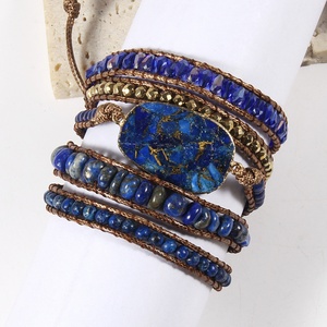 Braccialetti Boho da Donna con Design Personalizzato, Fatti a Mano con Diaspro Imperiale e <span class=keywords><strong>Turchese</strong></span>, Bracciali a 5 Fili con Gemme Naturali - Product Image 3