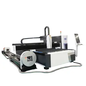 Fiber Laser Tube Cutting Machine Cnc Laser Pipe Cutter Machinery Double Head Fiber and Co2 Laser Cutter