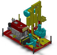 Foreuse rotative hydraulique diesel 25 CV pour puits d'eau, idéale pour l'agriculture et l'exploitation minière