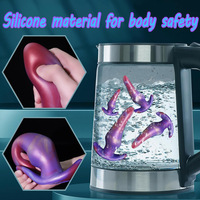 Nouveau Plug Anal en Silicone Liquide Coloré, Design Ancre de Bateau, Jouet de Masturbation, Dildo Réaliste, Accessoire Sexuel SM