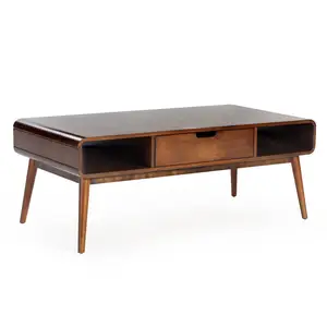 Mid Century Wooden Side Coffee Table Smart Coffee Table